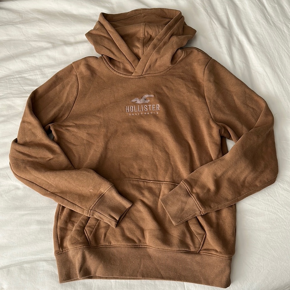 brown hollister hoodie